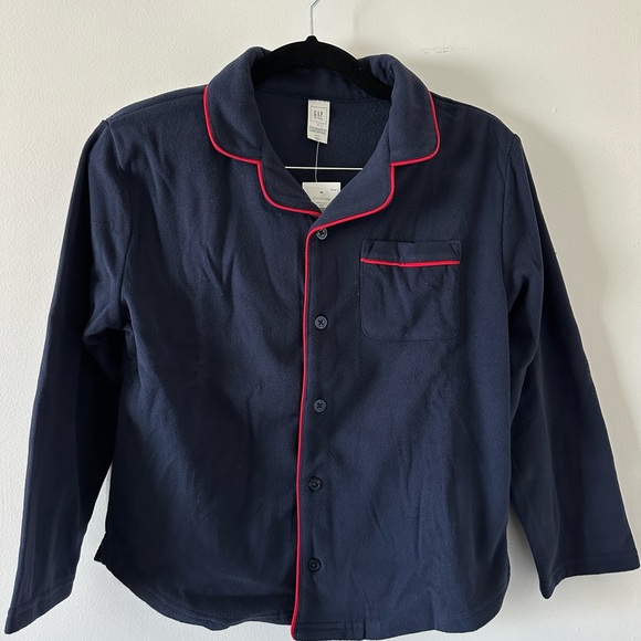 Gap Kids Fleece Pajama Set - Boys - Blue Size 8 - Picture 4 of 7